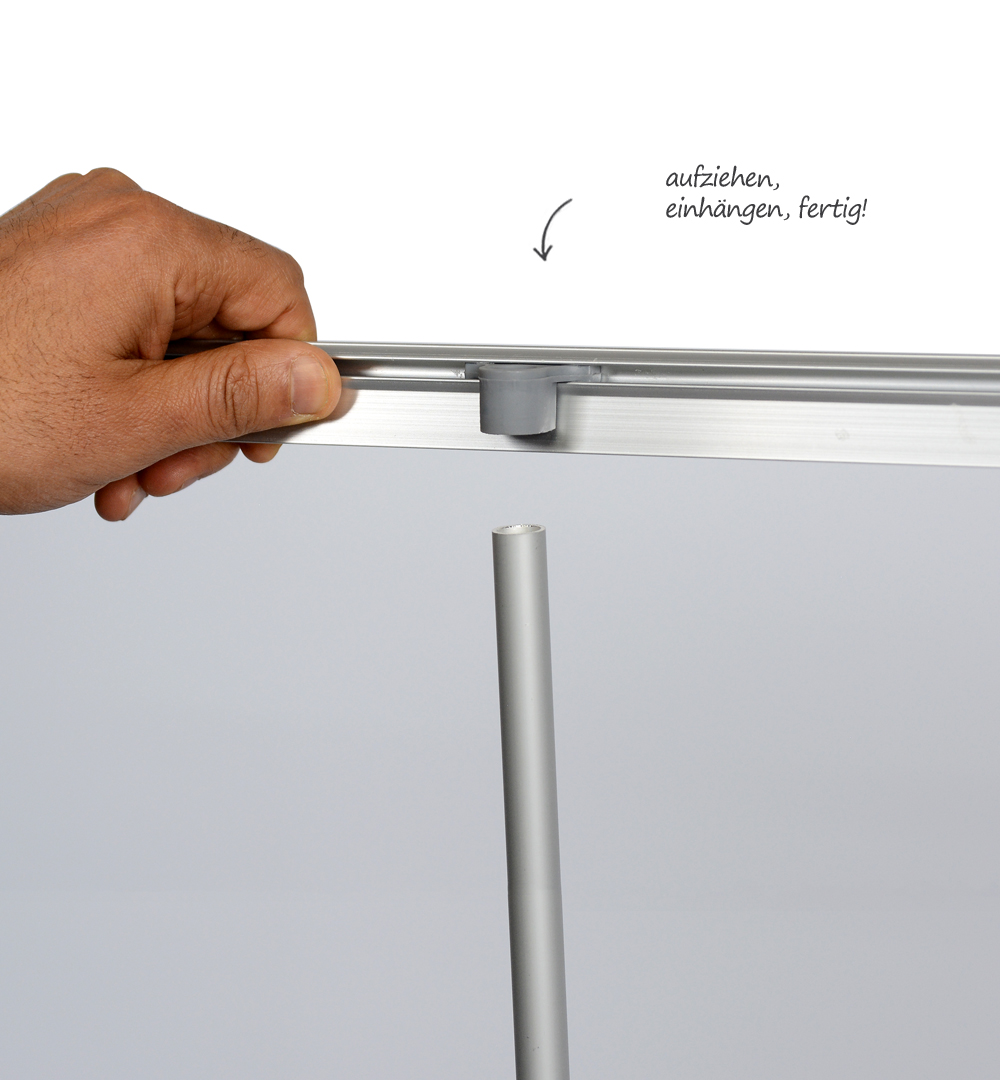 Roll Up Standard Mobiler Spuckschutz