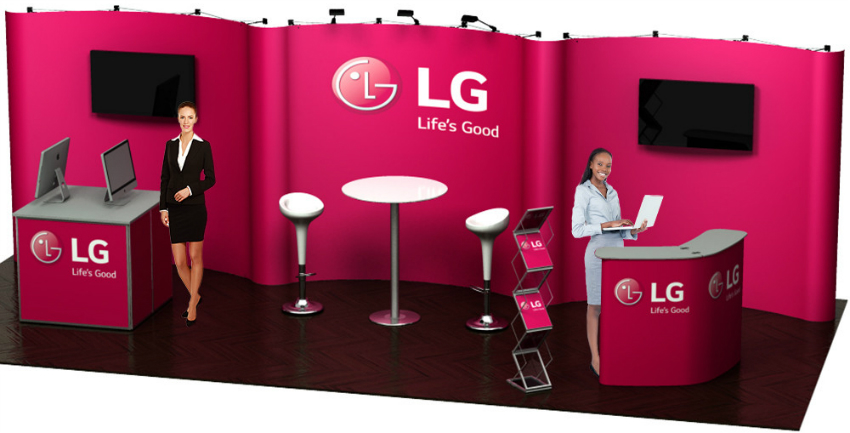 Mobiler Messestand Wand Form