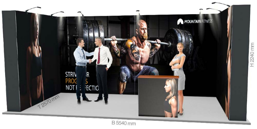 Messestand Faltdisplay Pop-Up MODULAR 107