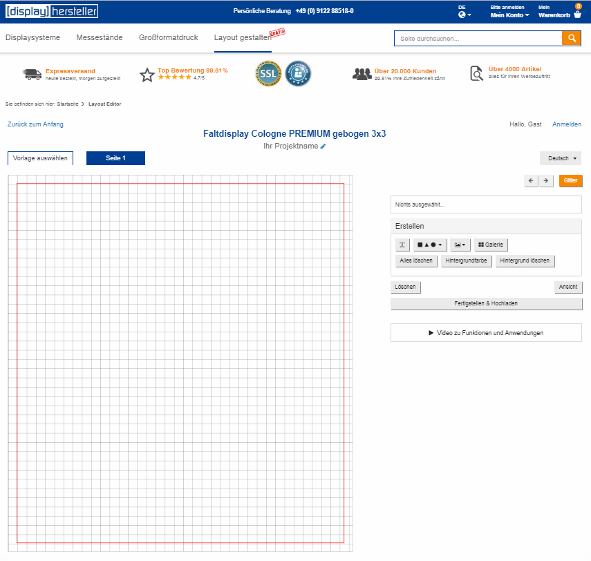 displayhersteller.de Layout Editor