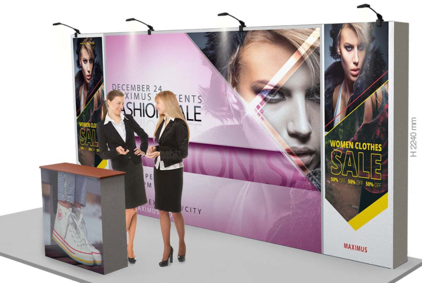 Messestand Faltdisplay Pop-Up MODULAR 106