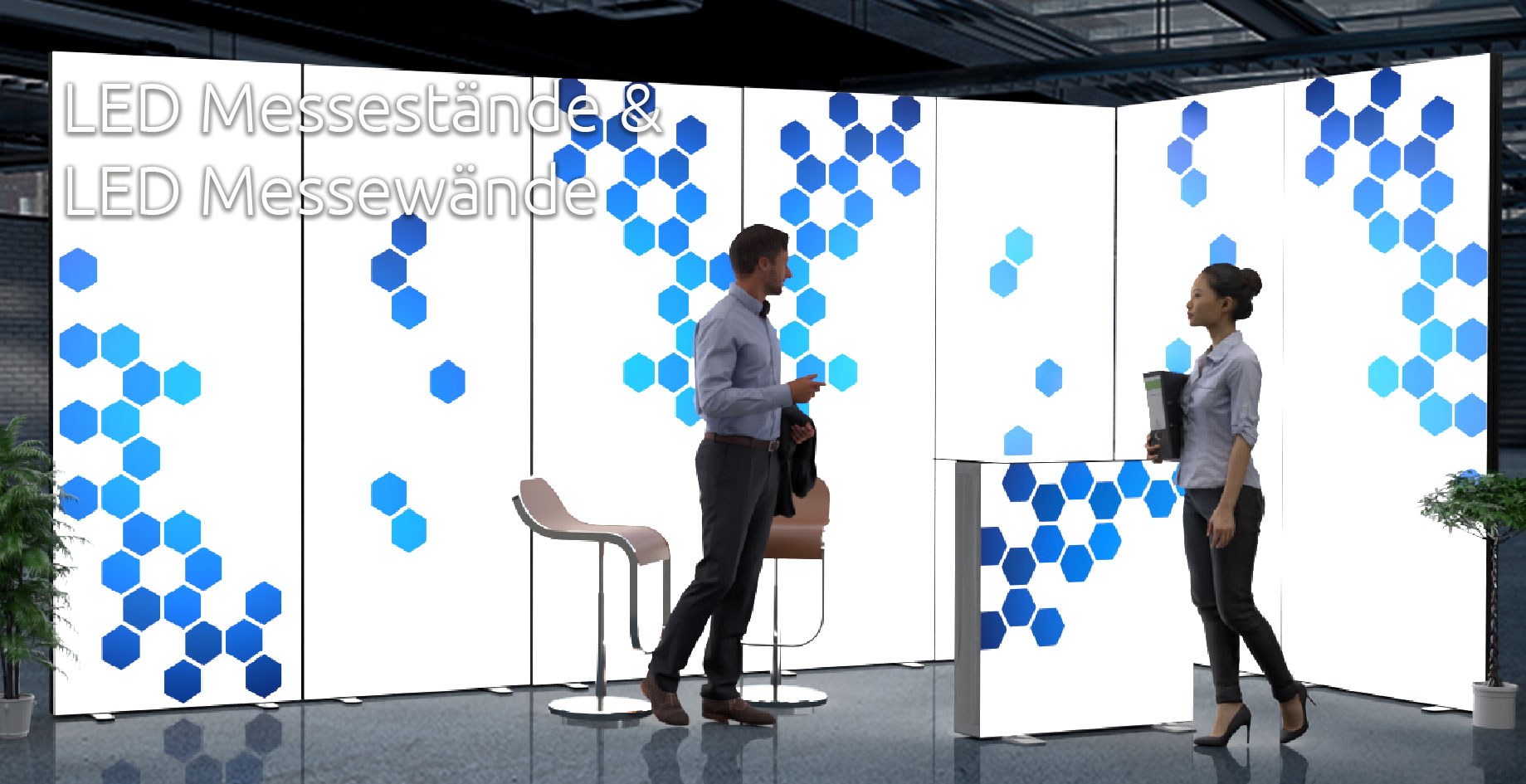 LED Messestände und LED Messewände